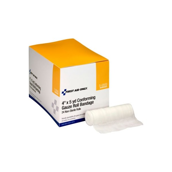 Acme United First Aid Only Conforming Gauze Non-Sterile, 4in x 4 Yd, 24/Box, 12PK 1789811 - main